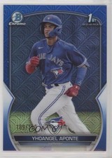 2023 Bowman Chrome Prospects Mega Box Blue Mojo Refractor Yhoangel Aponte 1k9t