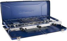 Campingaz Chef Folding Double Burner Stove and Grill, compact gas cooker for ca