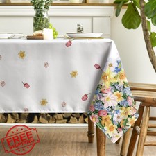 Horaldaily Spring Tablecloth 60x120, Orange Daffodil Flower Party Cover
