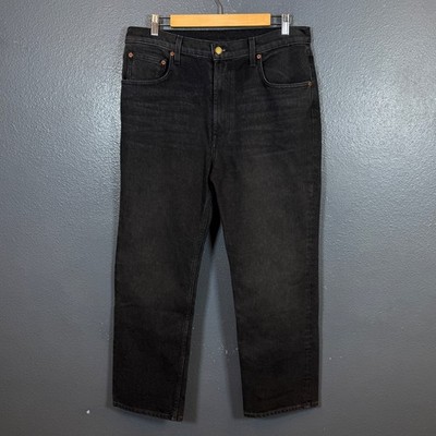 B Sides 34/29 men s black denim jeans baggy made in USA pants