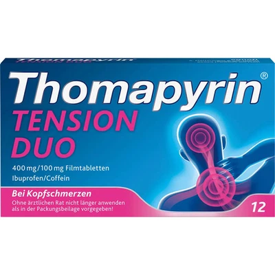 A. NATTERMANN & CIE GMBH THOMAPYRIN TENSION DUO 400 mg/100 mg Filmtabletten 12 St PZN 12551047