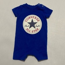 Converse Baby Jumper Chuck Taylor Blue W/ Logo Size Newborn 0-3 Months 50-56 cm