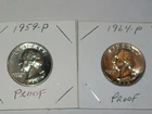 1959-p 1964-p silver quarter proof