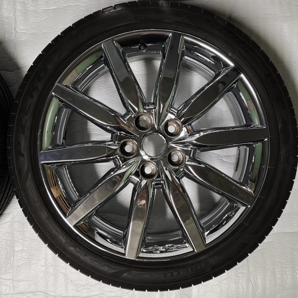 4X Jaguar XK8 XKR X100 19" Atlas CHROME Felgen Räder Sommerreifen Wheels Set - Bild 3 von 4