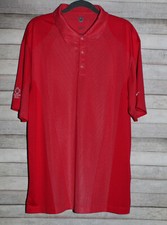 NIKE GOLF Men's Size XL DRI-FIT Polo Tour Performance Two Tone Red Golf Shirt
