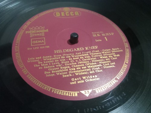 HILDEGARD KNEF Self Titled LP German Pop Chanson Ballad Female Vocal Reissue '67 - Picture 12 of 20