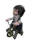 New Halloween Animated Haunted Creepy Boy On Tricycle Light Up/Sings/Peddles
