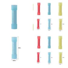Connectors Pack 100pcs Nylon Insulated Butt Splice, Crimp Terminals, Copper
