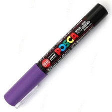 Uni Posca PC1M.12 Water-Based Paint Marker, Extra Fine Point, Violet