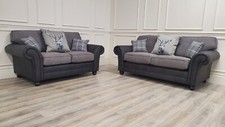 HUNTINGDON  3 & 2 SEATER COUNTRY STYLE SOFA SET WITH STORAGE FOOTSTOOL