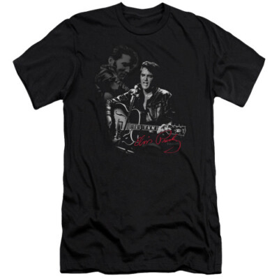 Elvis Presley Show Stopper Adult 30/1 T-Shirt Black