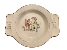 International Silver Co Vintage Child's Dish Ceramic Bowl The Salem China Co