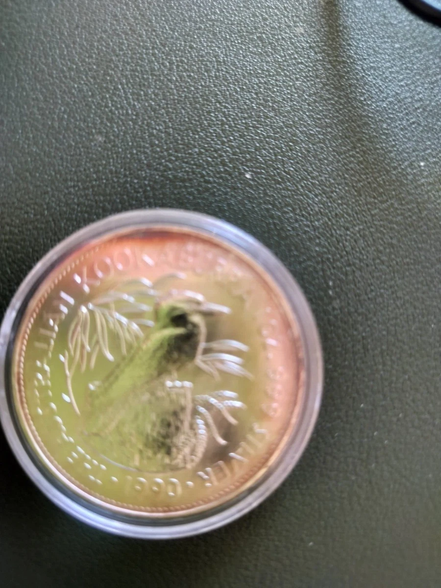 1º moneda de la serie Kookaburra plata S/C 1990.PATINA PRECIOSA.KOO-1