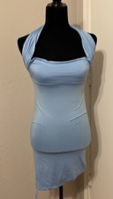 Stretch Halter Stretch Dress 12” P2P Approx 32B Cinched Sides Jr Small