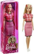 BARBIE Fashionistas Doll #169 Blonde Houndstooth Top Skirt New