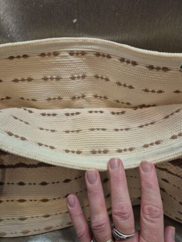 Vtg Jo Hagewood Cream Beige Woven Purse Bag Gatlinburg TN 40s Nylon Hand Loomed - Picture 3 of 16