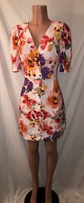 **Exclusive Island Pink Floral Button Up Dress~Size Medium**