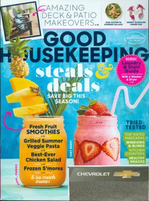 2018 Good Housekeeping Magazine: Fresh Fruit Smoothies/Best Chicken Salad Ever