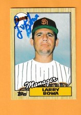 Larry Bowa San Diego Padres AUTO Signed 1987 Topps Traded Sacramento CA 1X