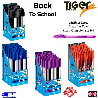 Tiger Medium Ultra-Glide Kugelschreiber Glatte Tinte 1 mm Präzision Spitze Stift Stifte