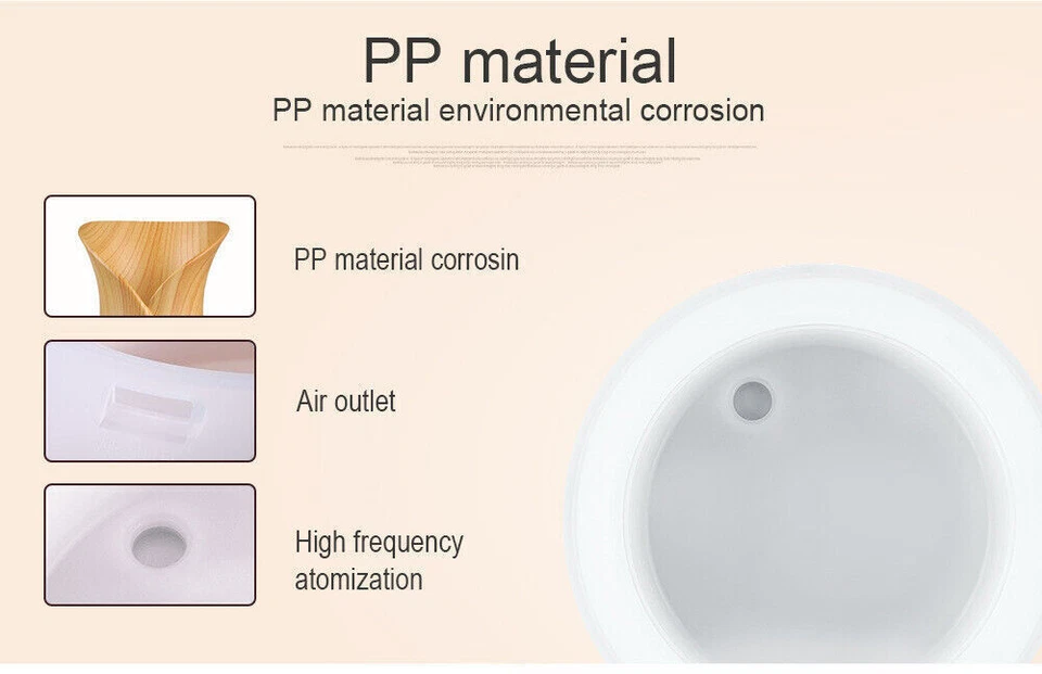 LED Aroma Aromatherapy Diffuser Essential Oil Ultrasonic Air Humidifier Purifier - Image 3 of 4