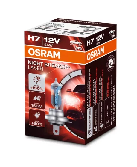 2 x OSRAM NIGHT BREAKER LASER H7 12V 55W für SSANGYONG RODIUS II STAVIC TIVOLI - Bild 3 von 4