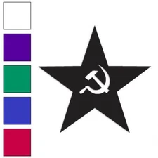 USSR Star Hammer & Sickle, Vinyl Decal Sticker, Multiple Colors & Sizes #712
