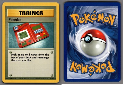 1999 Pokemon, Base Set, #87/102 Pokedex, Uncommon