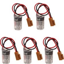 5x ER3V/3.6V PLC batteries for Yaskawa JZSP-BA01 CNC battery Brown plug