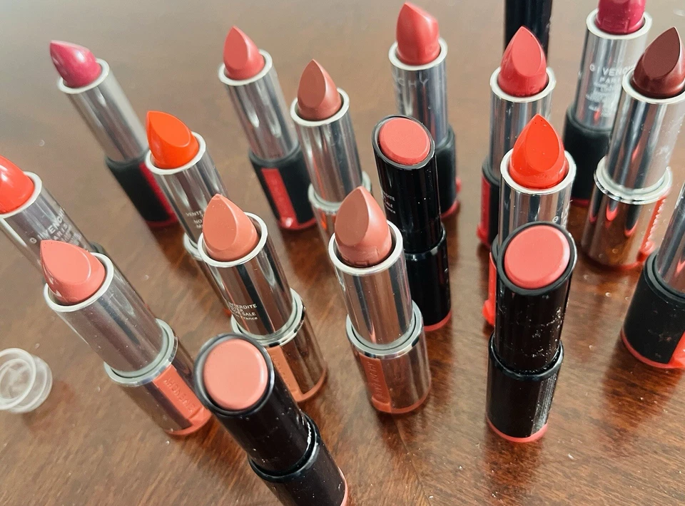 LOT OF 10 Givenchy LIPSTICKS ~ Le Rouge Lipstick colors & textures 💄 testers - Image 3 of 4