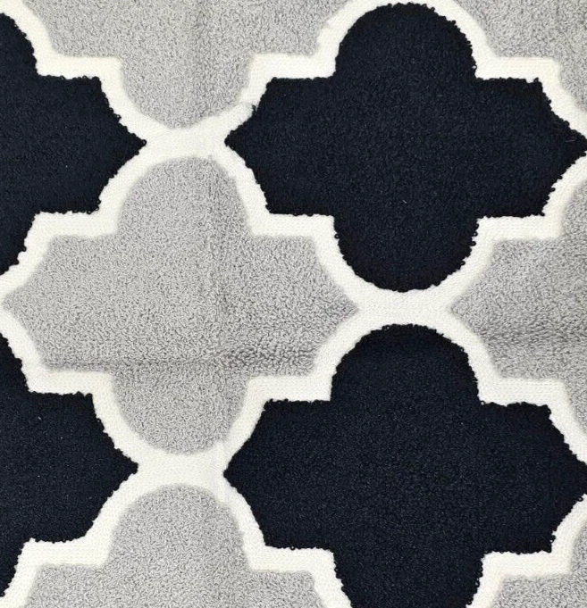 Funda de almohada pesada negra - gris y blanca 17,5 x 17,5 pulgadas por una cara Foto 2 de 4