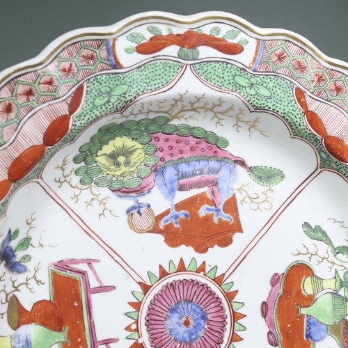 Antique Georgian Worcester Porcelain Plate, c.1770. Dragons In Compartments. - Picture 6 of 11