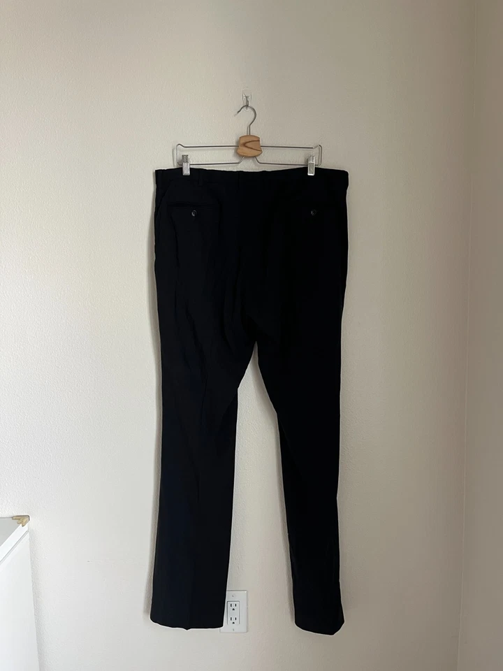 Pantalones de pierna recta de lana Ralph Lauren Black Label para hombre en negro talla 40 Foto 3 de 4