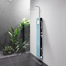 Ice Blue 3kw Steam Room Generator & Shower Tower - Bluetooth, FM, Mood Light