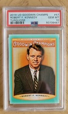 🔥2019 Upper Deck Goodwin Champions #47 Robert F Kennedy Turquoise PSA 10 Pop 1