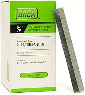 C10 22 Gauge 3/8-Inch Crown 5/8-Inch Leg Length Galvanized Staples (10,000 per B