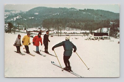 Postcard Woodstock Inn Mt. Tom Sucide Six Skiing Vermont