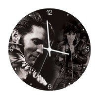 Vandor 47089 Elvis Presley 13.5 Cordless Wood Wall Clock, Black And White, New, on sale Vandor 47089 Elvis Presley 13.5 Cordless Wood Wall Clock, Black And White, New, on sale