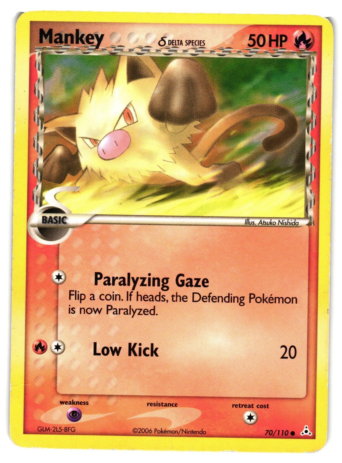 Pokemon TCG Mankey δ 70/110 Holon Phantoms VLP