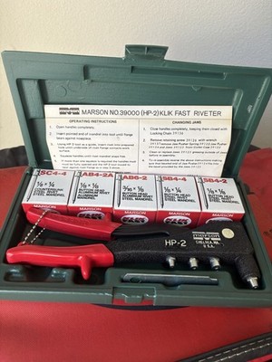 Marson Rivet Kit #39000 for HP-2 Riveter #39000 Assorted Klik Fast Rivets