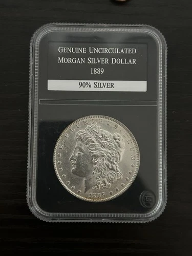 Uncirculated 1889 Morgan Silver Dollar 90% Silver PCS Stamps & Coins