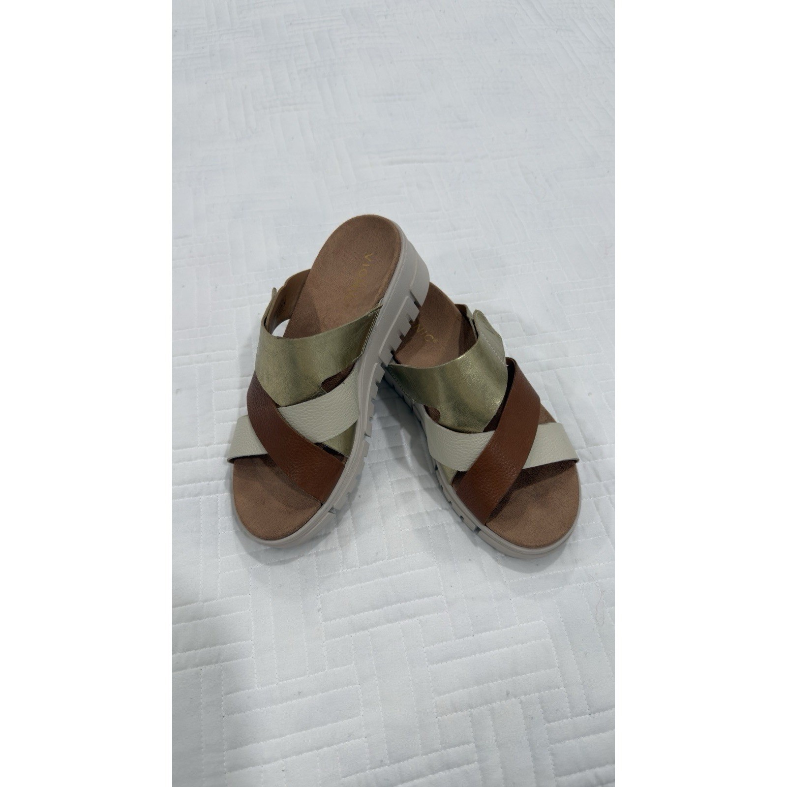 Vionic Uptown Sunset multicolor leather platform … - image 1