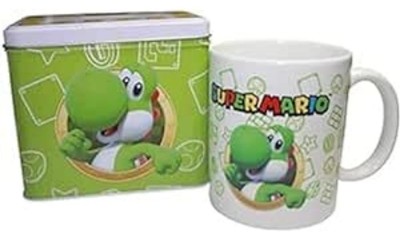MONOGRAM Nintendo   Yoshi   Spardose aus Metall 12 x 9 x 11 cm + Tas (US IMPORT)