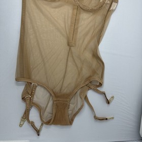 NWT LA PERLA Embellished Sheer Mesh Bodysuit 36B Beige Lingerie Italy- read