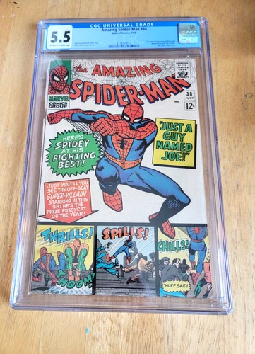AMAZING SPIDER-MAN #38 1966 CGC 5.5 2ND CAMEO APP MARY JANE WATSON LAST DITKO