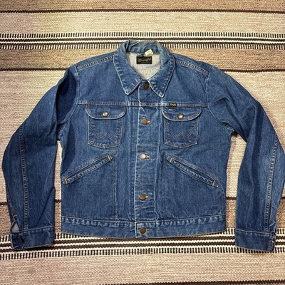 ジャケット・アウター 70s wrangler 124MJ SIZE42 Vintage 60s 70s Wrangler 124MJ Denim Trucker Jacket Size 46 USA