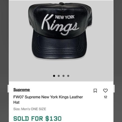 Vintage Supreme New York Kings 5-panel Leather Hat 2007 Cap