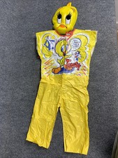 Vintage 1975 WB Looney Tunes Tweety Bird Collegeville Tiny Tot Costume 1961 Mask