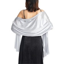 Women s Satin Silk Shawl and Wrap for Evening Party Dresses Bridal Bridesmaid...