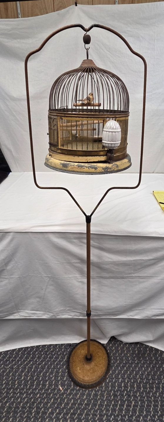 Art Deco Ring Floor Stand Cast Iron Base